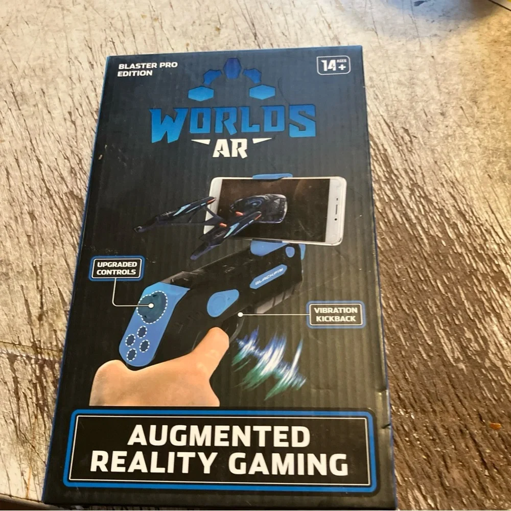 Worlds AR Augmented Reality Gaming Controller - Black and Blue